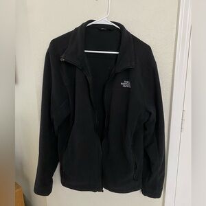 Men’s Northface black fleece zip up size large